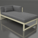 3D Modell Modulares Sofa, Abschnitt 2 rechts (Gold) - Vorschau