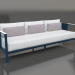 3d model 3-seater sofa (Grey blue) - preview