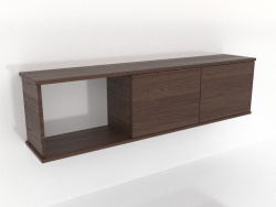 Étagère suspendue SHELF 7 (avec 1 section ouverte à gauche) 1400 mm (noyer foncé)