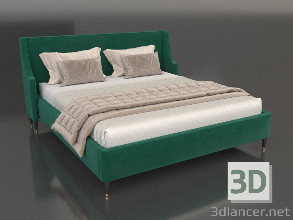 modèle 3D Lit Kelly à dossier latéral - preview