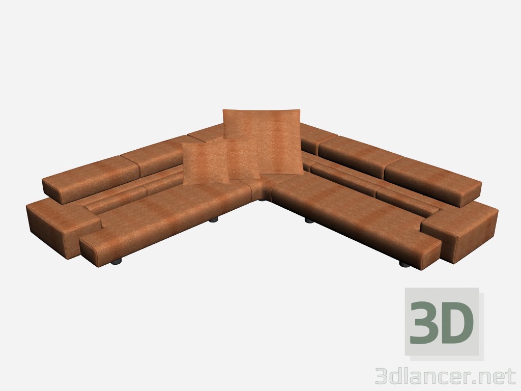 3d model Sofá esquina Rialto - vista previa