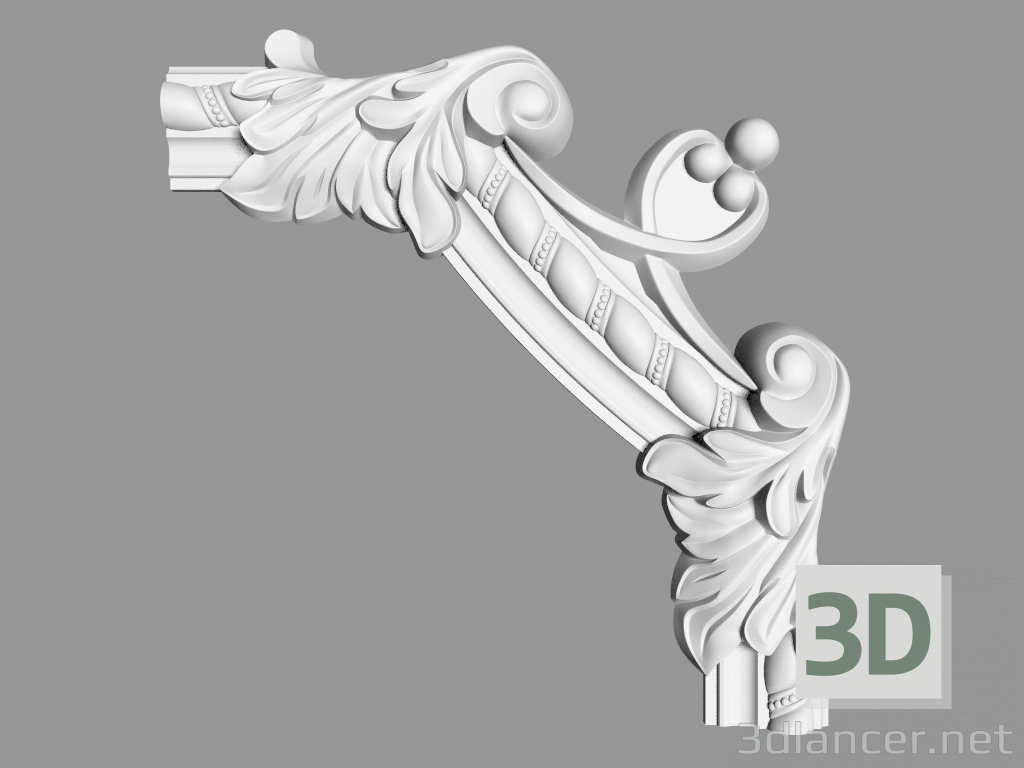 modèle 3D Angle décoratif (MDU50) - preview