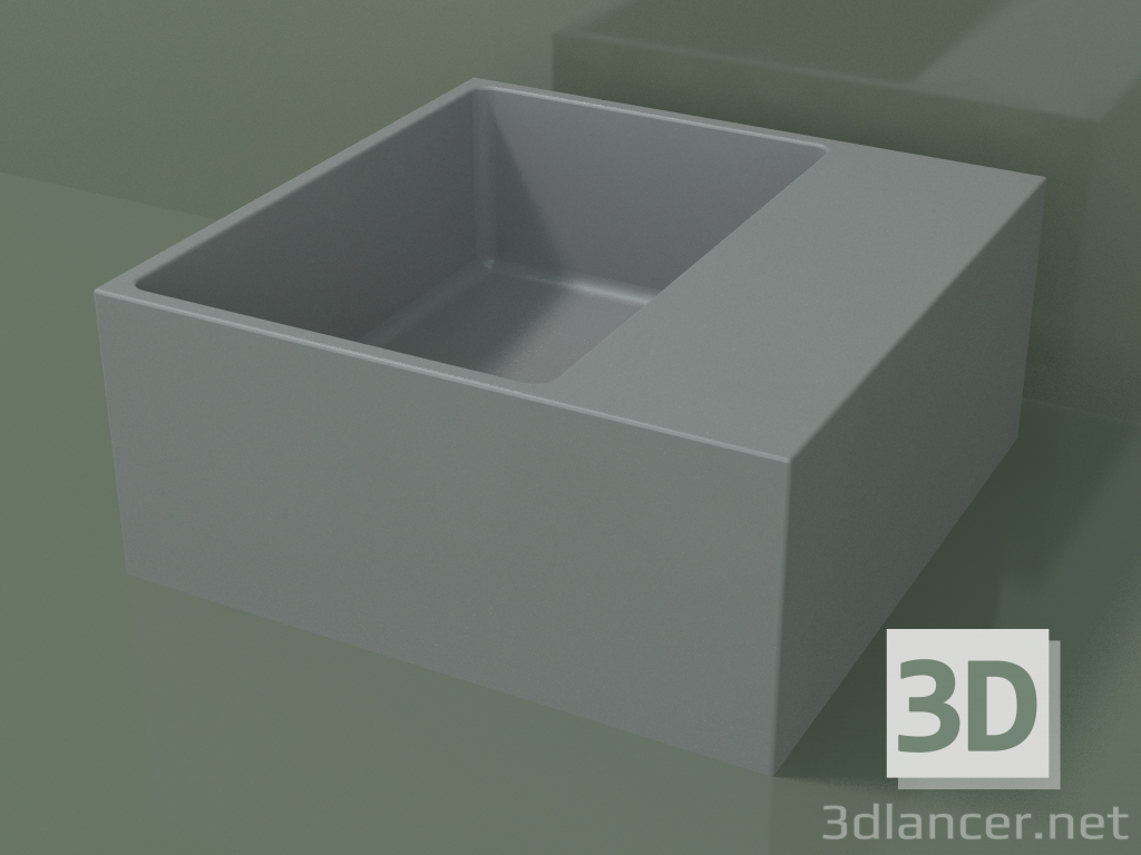 3d model Lavabo sobre encimera (01UN11102, Silver Grey C35, L 36, P 36, H 16 cm) - vista previa