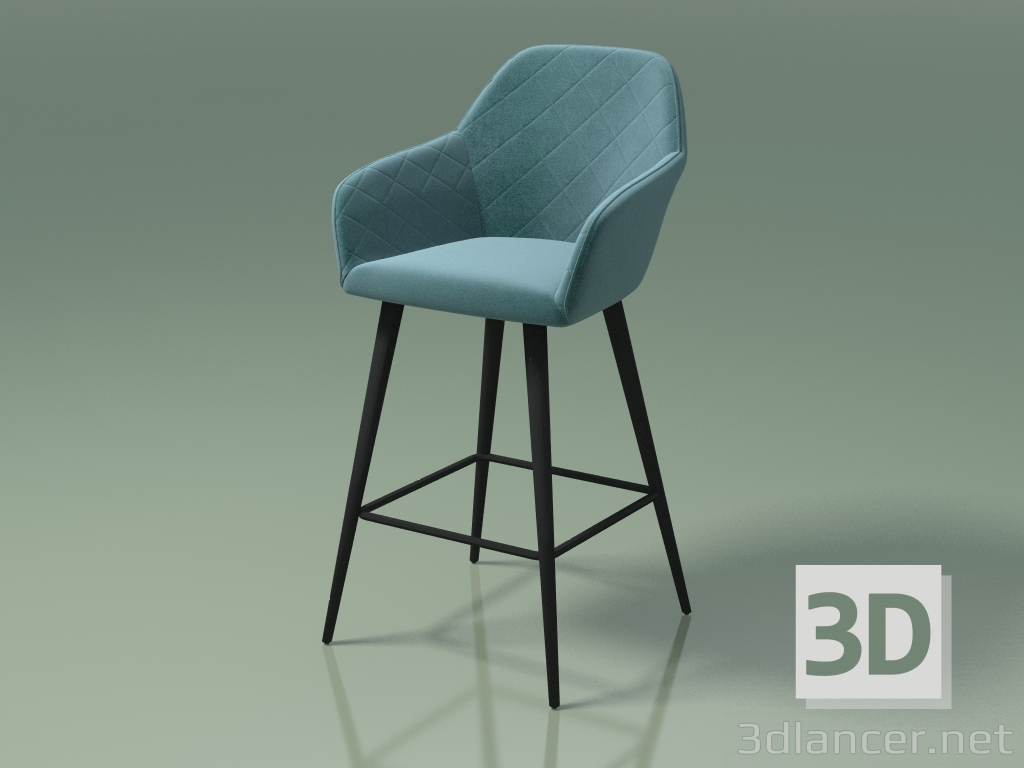 modello 3D Sedia da mezzo bar Antiba (112918, verde azzurro) - anteprima