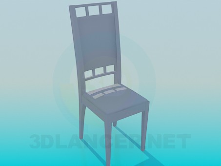 3d model Silla con un respaldo alargado - vista previa