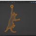 Schwarzer Katzenanhänger 3D-Modell kaufen - Rendern