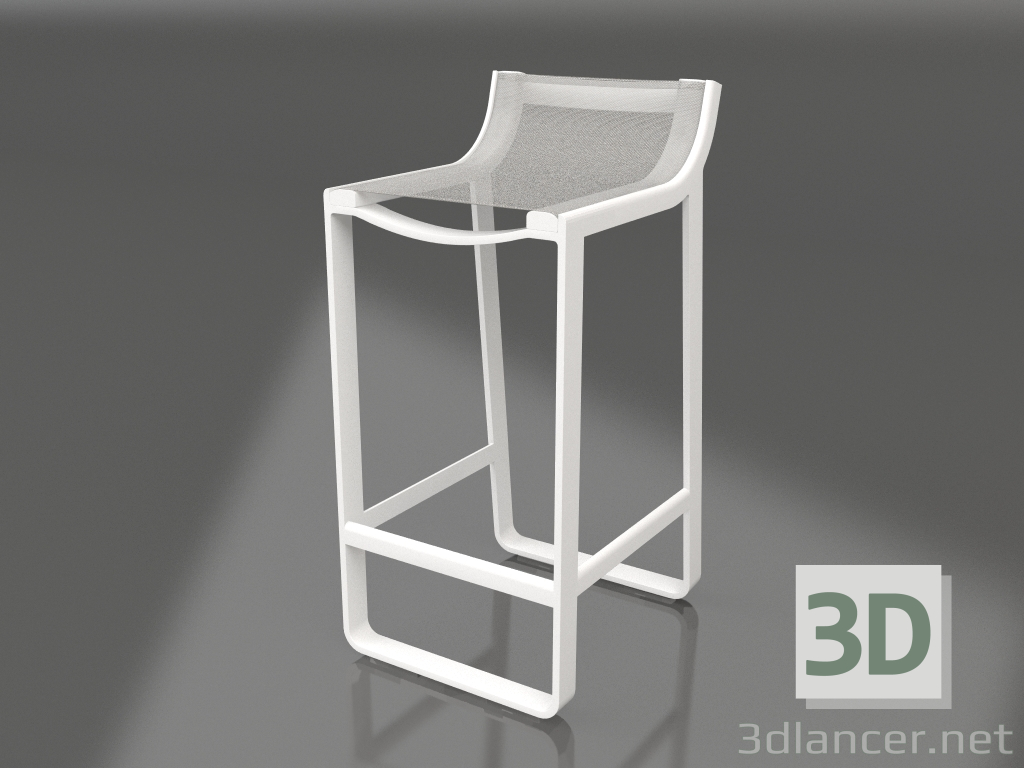 3d model Semi-bar stool (White) - preview