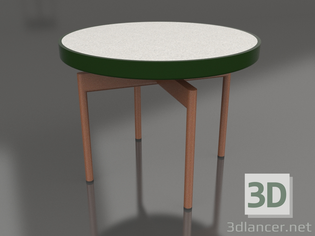 3d модель Стіл журнальний круглий Ø60 (Bottle green, DEKTON Sirocco) – превью