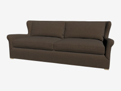 Sofa im klassischen Stil, doppelt (dunkel)