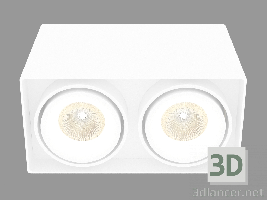 modello 3D LED lampada controsoffitto (DL18610_02WW-SQ Bianco) - anteprima