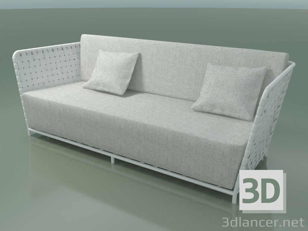 3D Modell Outdoor-Sofa InOut (803, weiß lackiertes Aluminium) - Vorschau