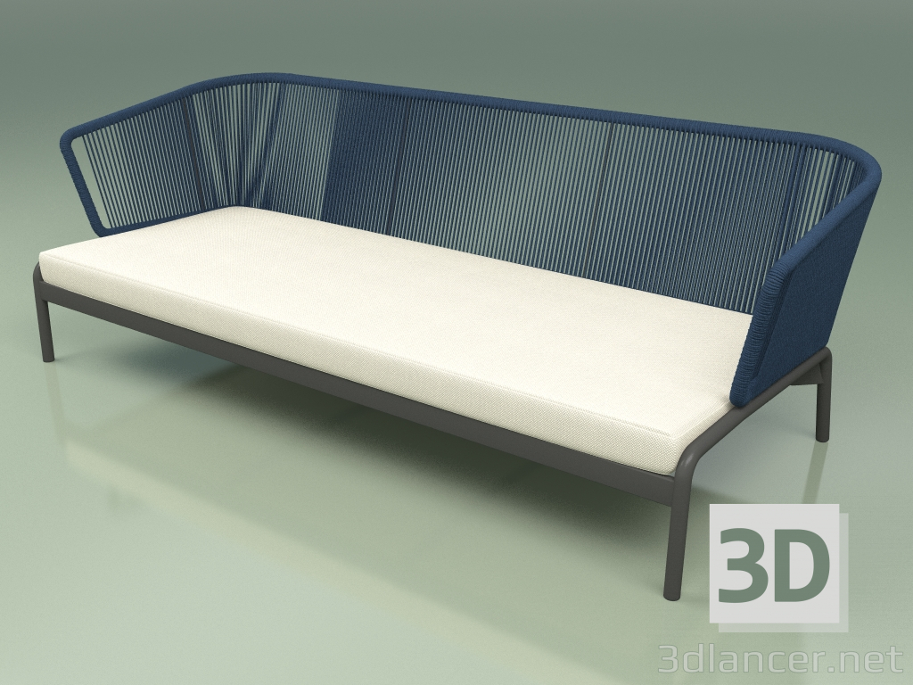 3d model Sofá 003 (Cordón 7mm Azul) - vista previa