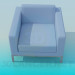 3d model Sillón con respaldo bajo - vista previa