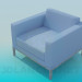 3d model Sillón con respaldo bajo - vista previa