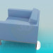 3d model Armchair with low backrest - preview