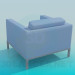 3d model Sillón con respaldo bajo - vista previa