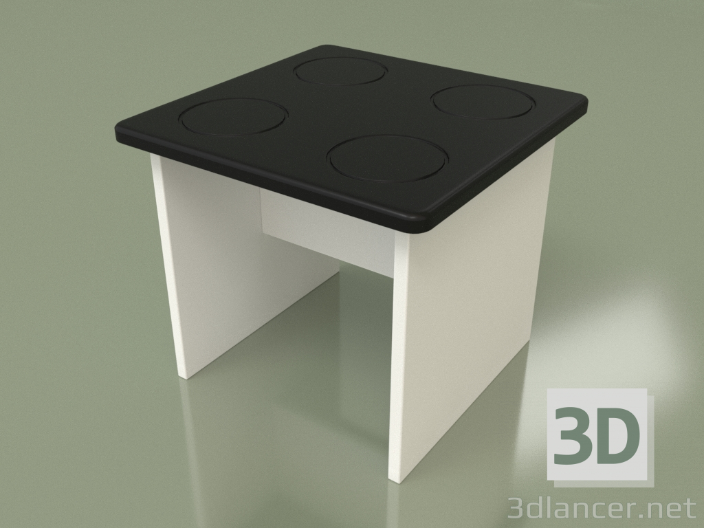 modello 3D Sgabello per bambini (nero) - anteprima