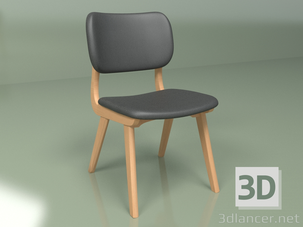 modèle 3D Chaise Civil 1 (hêtre) - preview