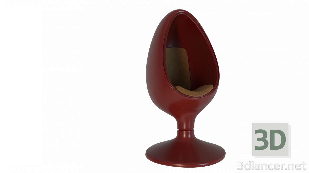 3d model egg chair - preview