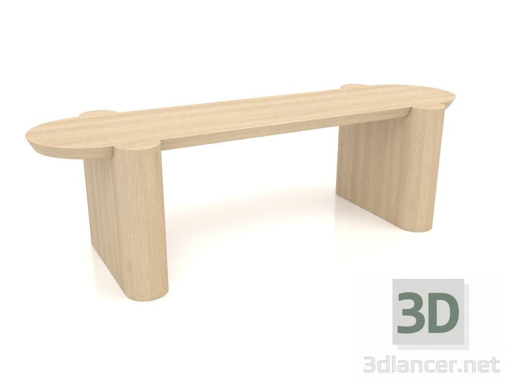 3d model Banco BK 03 (1200x400x350, blanco madera) - vista previa