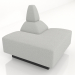 3d model Sofa module (external corner, 12 cm) - preview