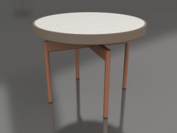 Mesa de centro redonda Ø60 (Bronce, DEKTON Sirocco)