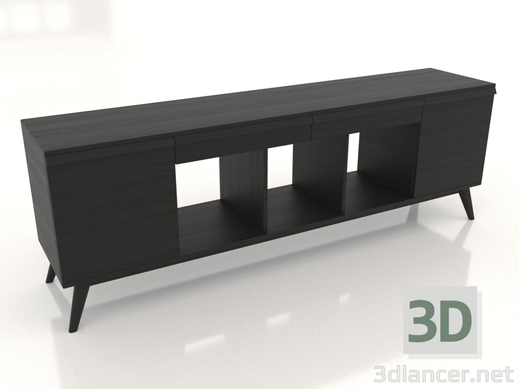 3D modeli Vinil plak çalar için üniversal stand BÜYÜK 2000 mm (siyah RAL 9005) - önizleme