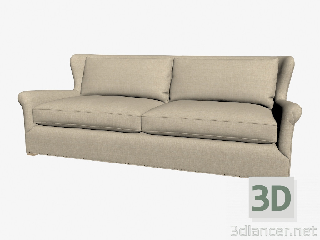 3D Modell Sofa im klassischen Stil, doppelt (leicht) - Vorschau