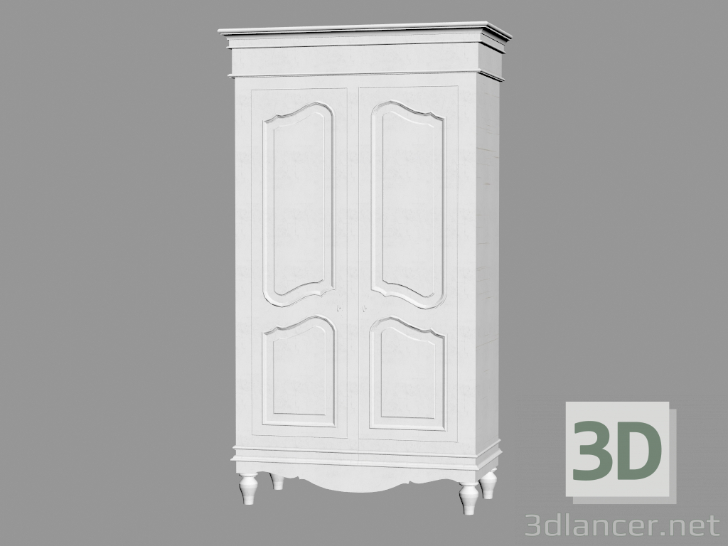 3d model Two-door wardrobe (PPA2) - preview