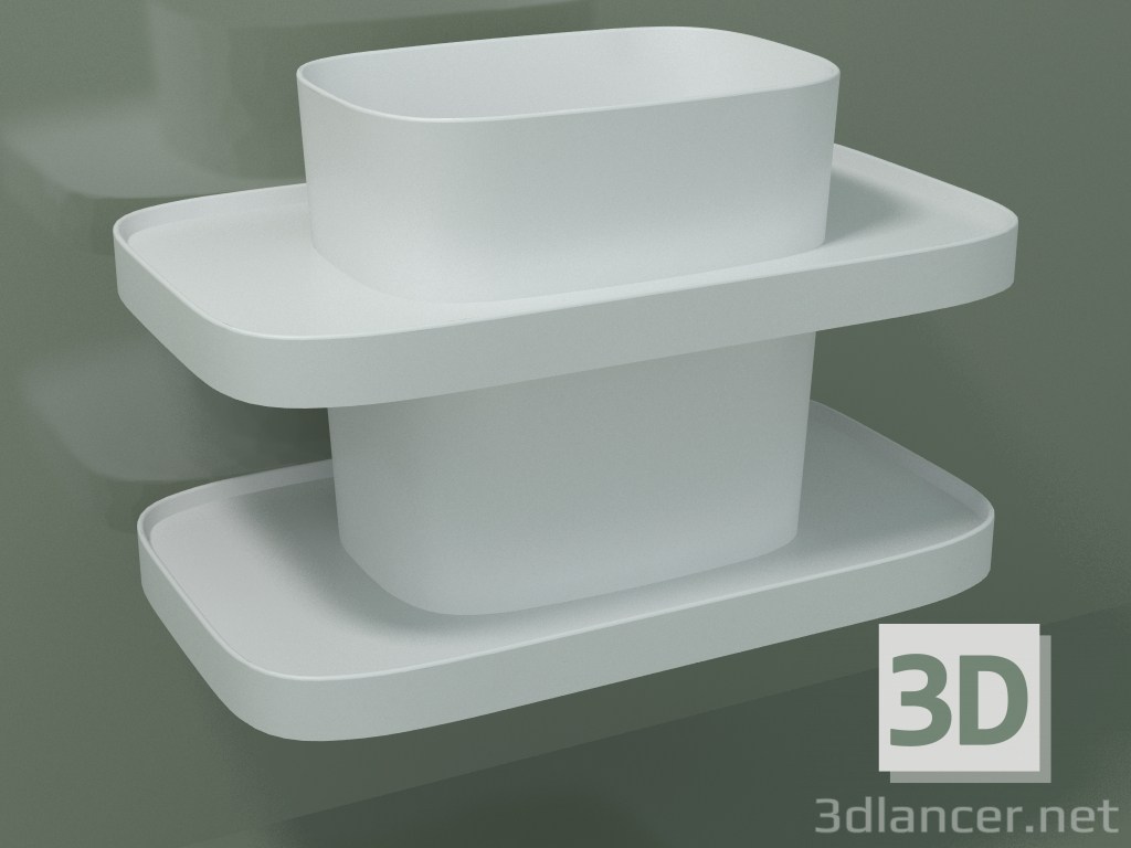 modello 3D Lavabo sospeso Totem (02FO44303) - anteprima