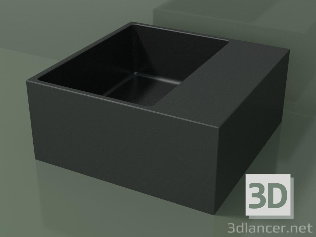 3d model Lavabo sobre encimera (01UN11102, Deep Nocturne C38, L 36, P 36, H 16 cm) - vista previa