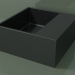 3d model Lavabo sobre encimera (01UN11102, Deep Nocturne C38, L 36, P 36, H 16 cm) - vista previa