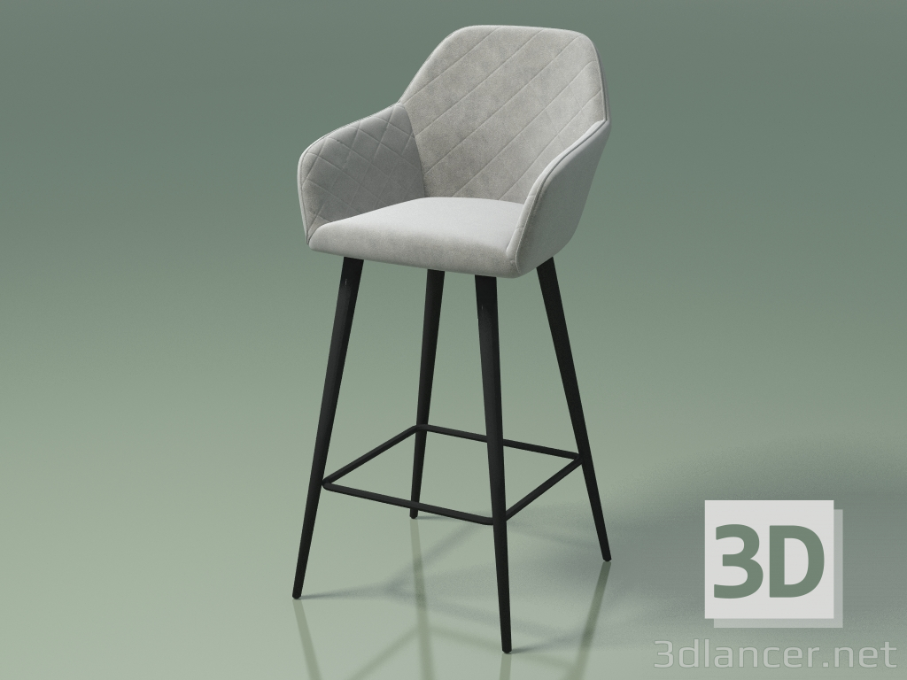 3d model Silla de bar Antiba (112387, gris oscuro) - vista previa