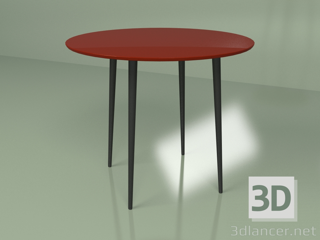 modello 3D Tavolo da cucina Sputnik 90 cm (bordeaux) - anteprima