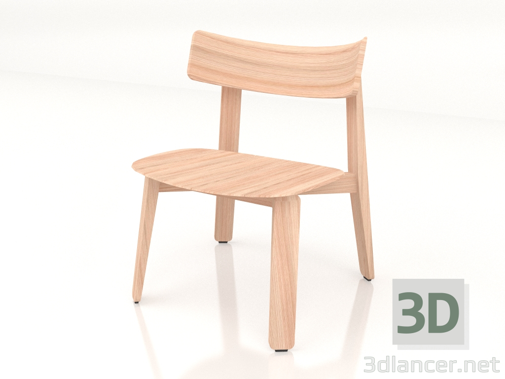 modèle 3D Chaise longue Nora (claire) - preview