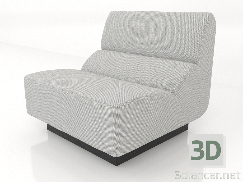 3d model Módulo sofá 1 plaza (12cm) - vista previa