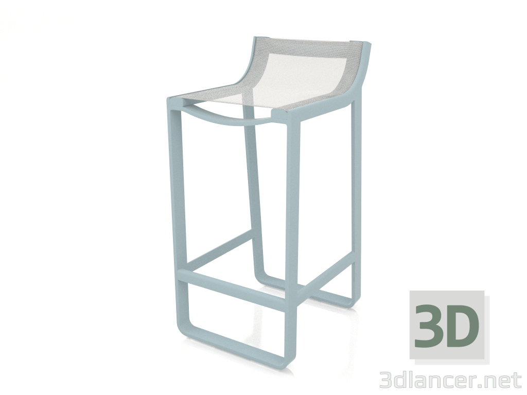 3D Modell Halbbarhocker (Blaugrau) - Vorschau