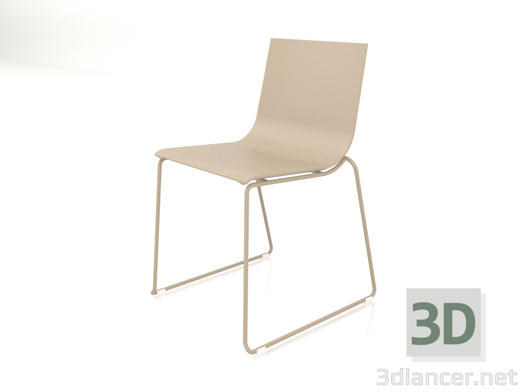 modello 3D Sedia da pranzo modello 1 (Sabbia) - anteprima