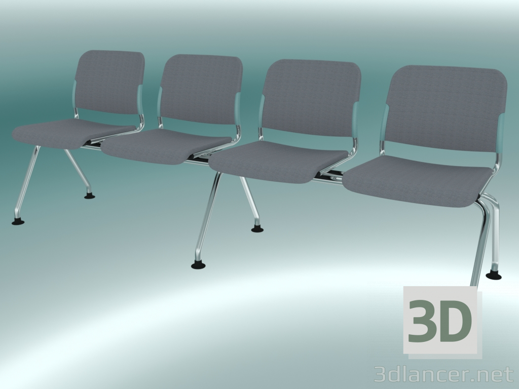 modèle 3D Banquette 4 places (500L4) - preview