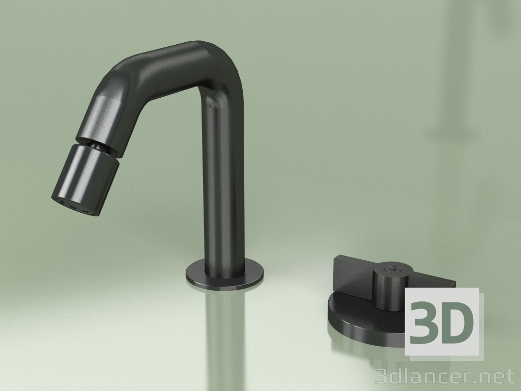 modello 3D Miscelatore bidet idroprogressivo con bocca orientabile (19 37, ON) - anteprima