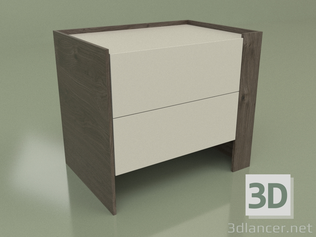 modello 3D Comodino CN 200 (Moka, Frassino) - anteprima