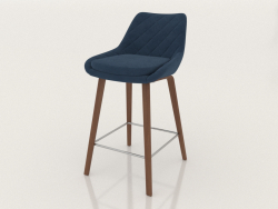 Chaise semi-bar Joan (65) (bleu foncé)