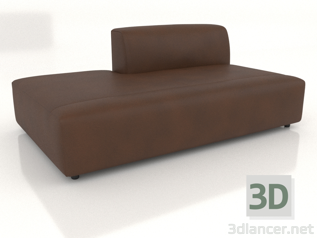 3d model Módulo sofá 183 individual ampliado a la derecha - vista previa