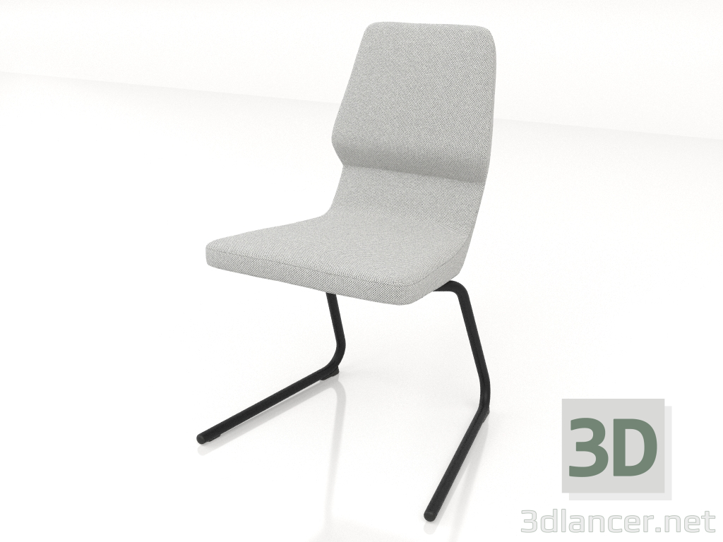 3d model Silla con patas voladizas D25 mm - vista previa