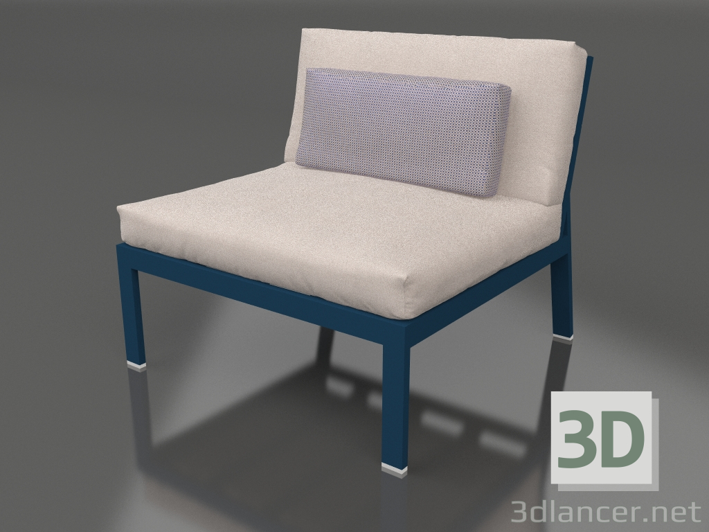 modello 3D Modulo divano, sezione 3 (Grigio blu) - anteprima