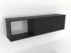 Mensola sospesa SHELF 7 (con 1 vano aperto a sinistra) 1400 mm (nero RAL 9005)