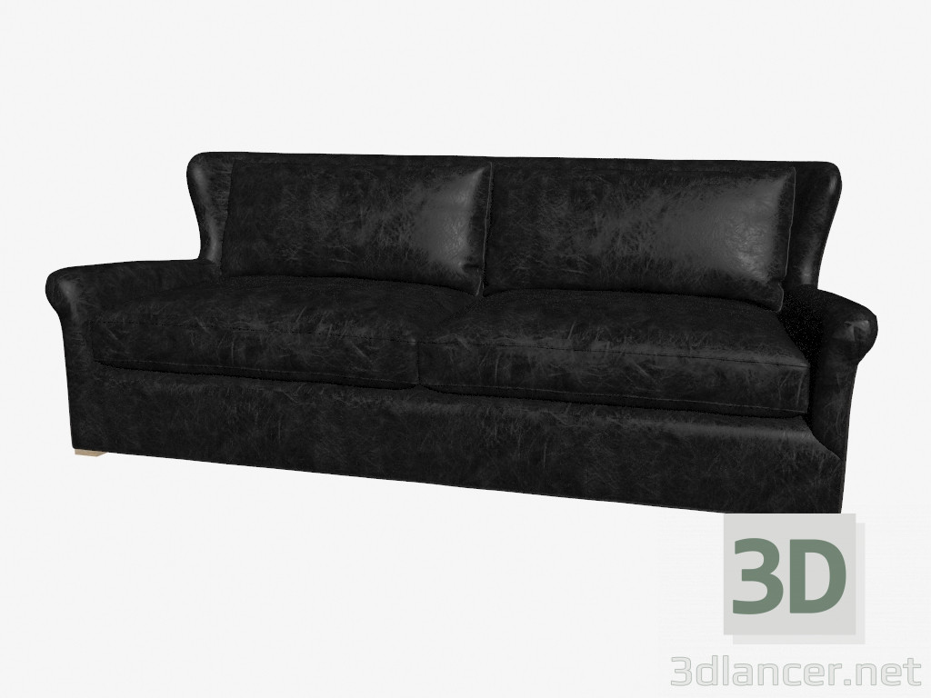 3D Modell Ledersofa LEATHER & WOLLE SOFA - Vorschau