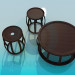 3d model Coffee table and chairs - preview