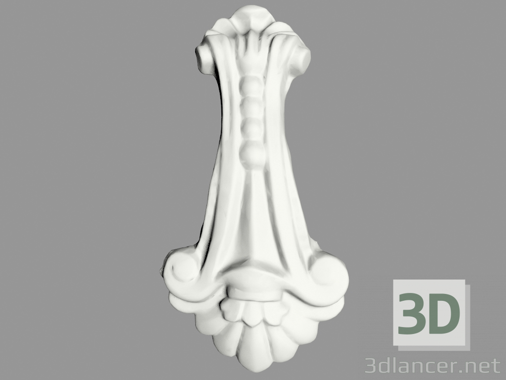 modello 3D Angolo decorativo (MDU53) - anteprima