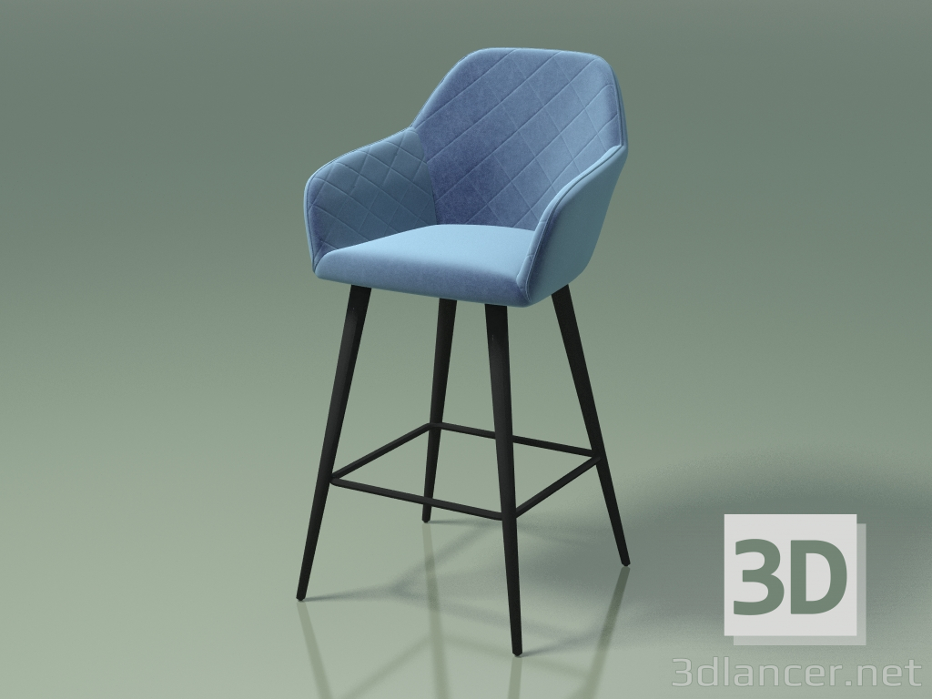 3d model Silla media barra Antiba (112917, azul medianoche) - vista previa